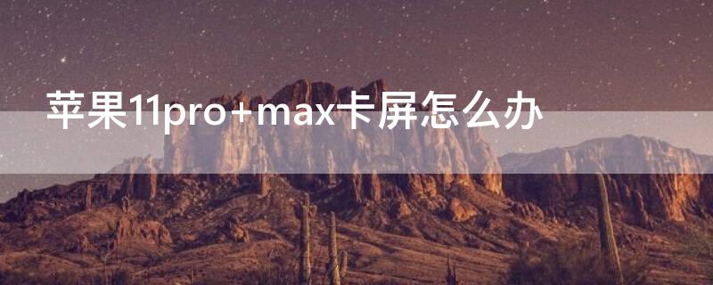 iPhone11pro max卡屏怎么办