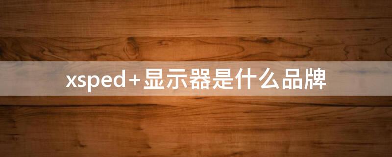 xsped 显示器是什么品牌