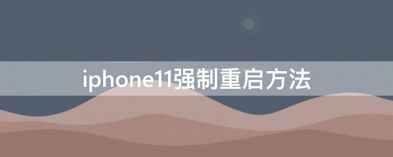 iPhone11强制重启方法