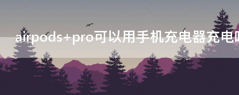 airpods pro可以用手机充电器充电吗