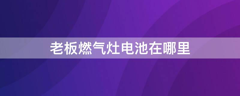 老板燃气灶电池在哪里