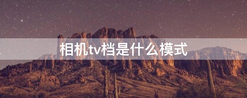 相机tv档是什么模式（单反相机tv档使用技巧）