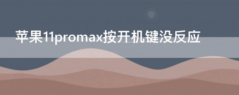 iPhone11promax按开机键没反应（iphone12promax关机键没反应）