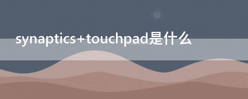 synaptics touchpad是什么