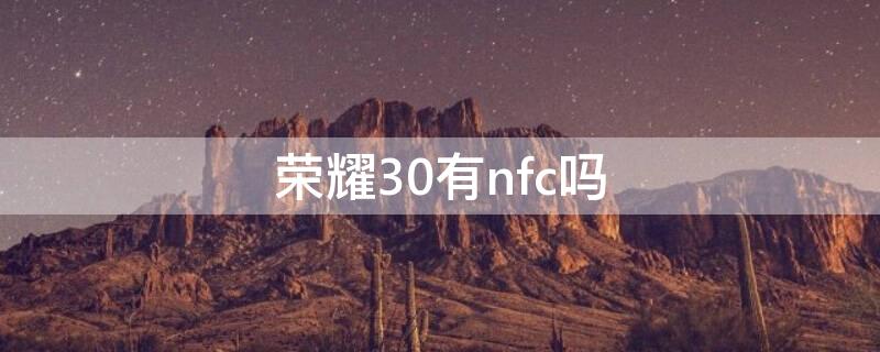 荣耀30有nfc吗 荣耀30有nfc吗?