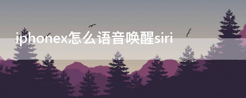 iPhonex怎么语音唤醒siri iphonexsiri怎么用语音唤醒