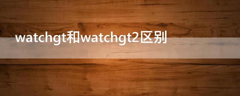 watchgt和watchgt2区别（watchgt2和gt2区别）