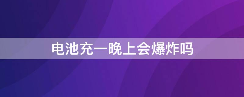 电池充一晚上会爆炸吗 晚上充电一晚会爆炸吗