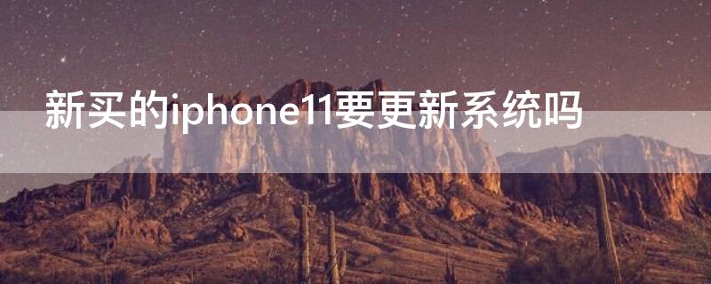 新买的iPhone11要更新系统吗 iphone11需要更新系统吗