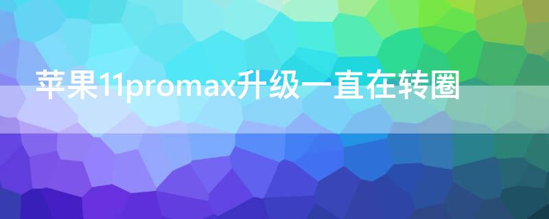 iPhone11promax升级一直在转圈 iphone11pro更新系统一直转圈