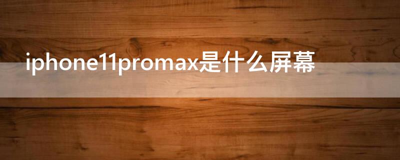 iPhone11promax是什么屏幕 苹果11promax是啥屏幕