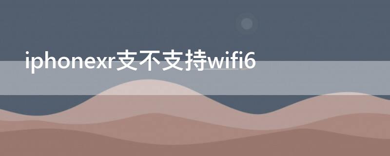 iPhonexr支不支持wifi6（iphonexr支不支持无线充电）