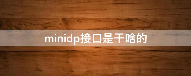 minidp接口是干啥的 minidp1.4接口是干啥的