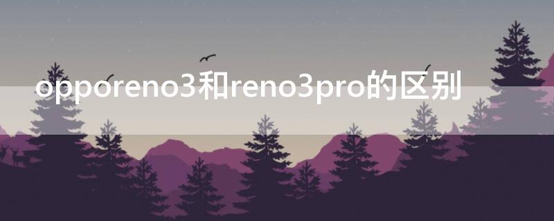 opporeno3和reno3pro的区别 opporeno3和reno3pro处理器一样吗