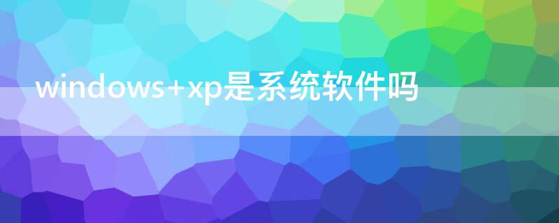 windows xp是系统软件吗