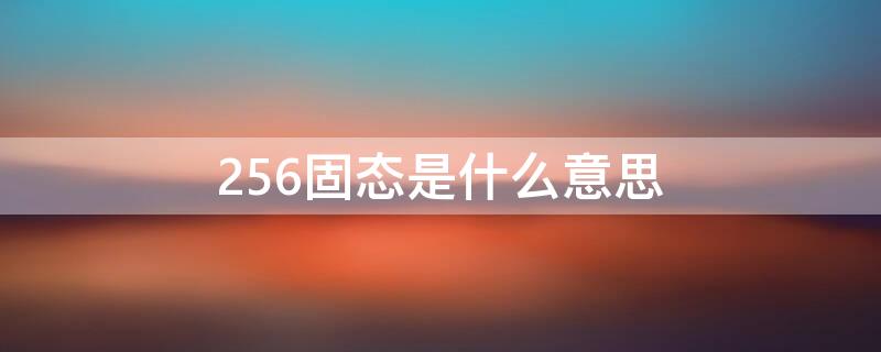 256固态是什么意思 电脑固态256g是什么意思