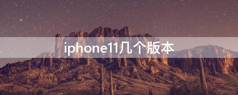 iPhone11几个版本 iphone11几个版本的区别