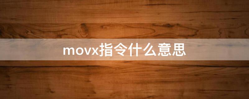 movx指令什么意思 mov ax,x指令是什么意思