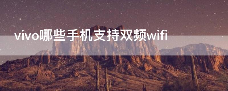 vivo哪些手机支持双频wifi（vivo手机支持双频wifi吗）