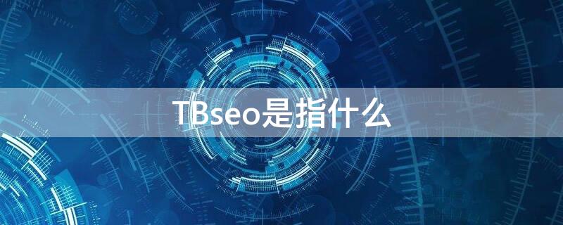 TBseo是指什么（TBS是什么意思）