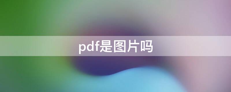 pdf是图片吗（pdf有图片吗）