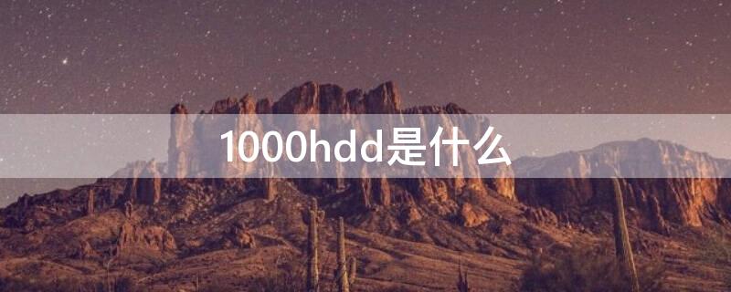 1000hdd是什么（HD-100）