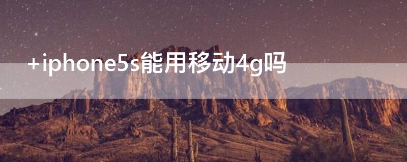  iPhone5s能用移动4g吗