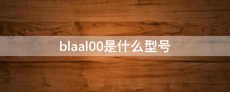 blaal00是什么型号 bla al00是什么型号