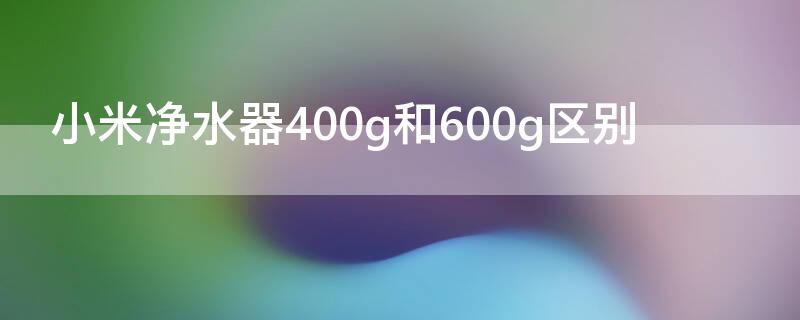 小米净水器400g和600g区别（小米净水器800g和600g有什么区别）