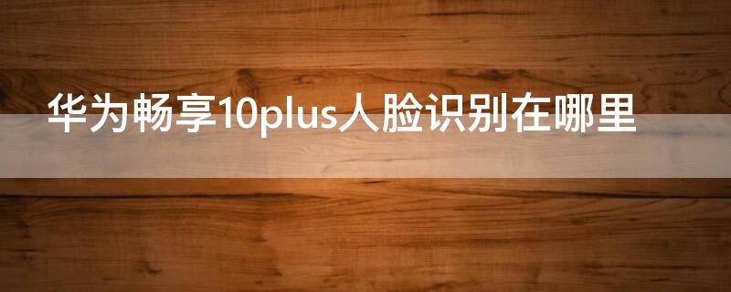 华为畅享10plus人脸识别在哪里（华为畅享20plus人脸识别在哪里）