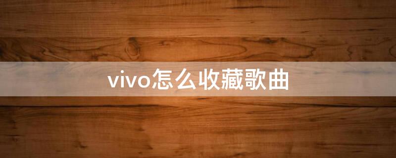 vivo怎么收藏歌曲（vivo手机上的歌曲保存在哪里）