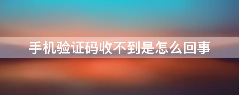 手机验证码收不到是怎么回事 手机验证码收不到是怎么办