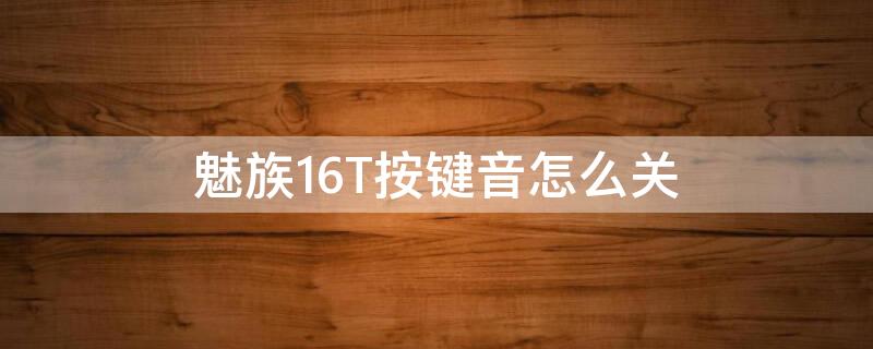 魅族16T按键音怎么关（魅族16音量键）