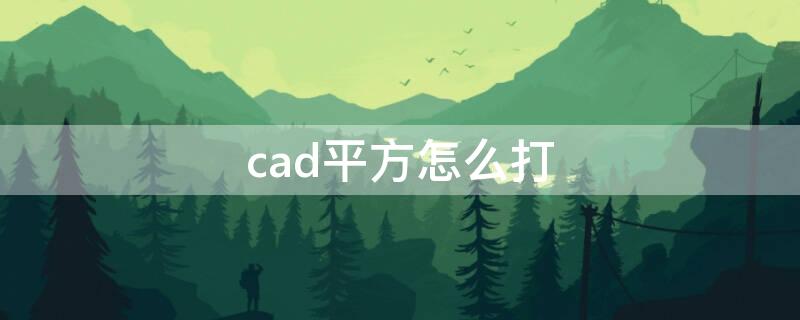 cad平方怎么打（CAD平方怎么打）