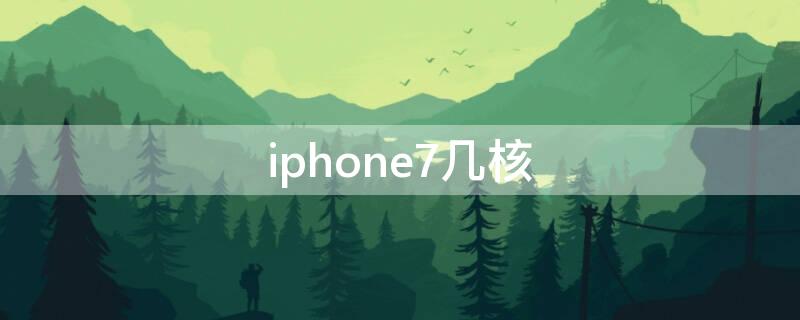 iPhone7几核 iphone7p是几核处理器