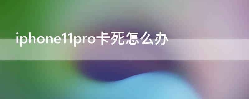 iPhone11pro卡死怎么办（苹果11pro老是卡住怎么回事）