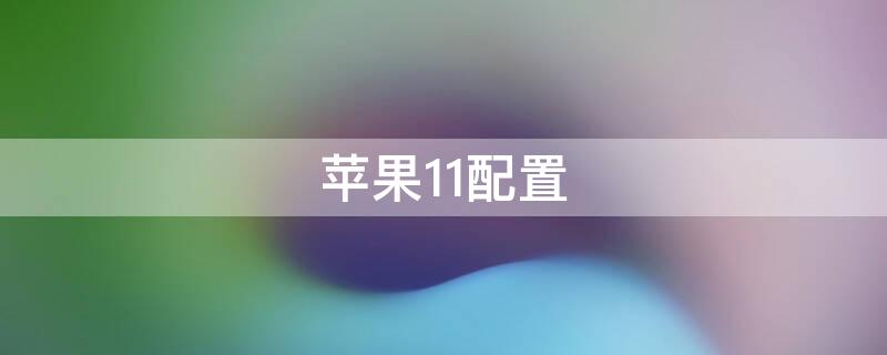 iPhone11配置（IPHONE11配置）