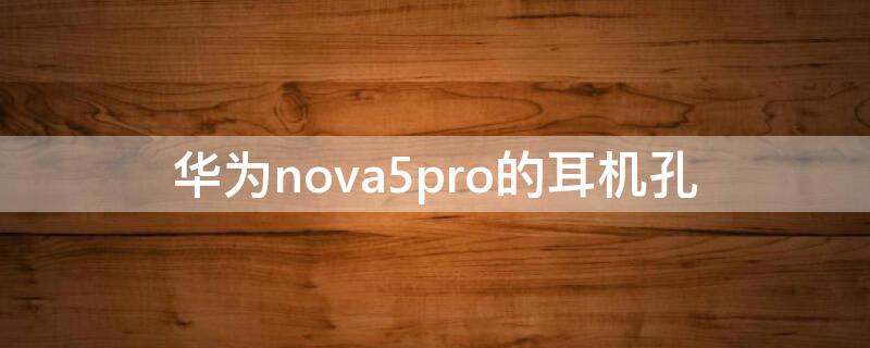 华为nova5pro的耳机孔 华为nova5pro的耳机孔坏了怎么办