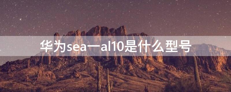 华为sea一al10是什么型号（华为sea一al10是什么型号多大内存）