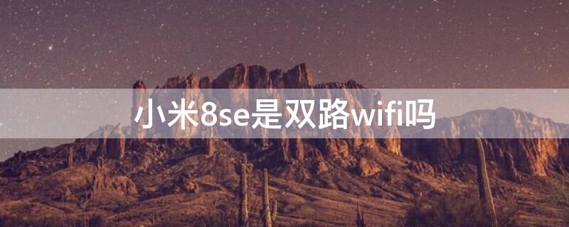 小米8se是双路wifi吗（小米8se怎么设置双路wifi）