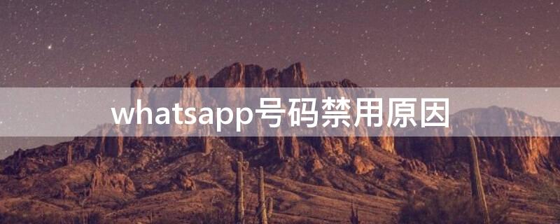 whatsapp号码禁用原因 whatsapp解禁