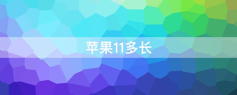 iPhone11多长（iphone11多长cm）