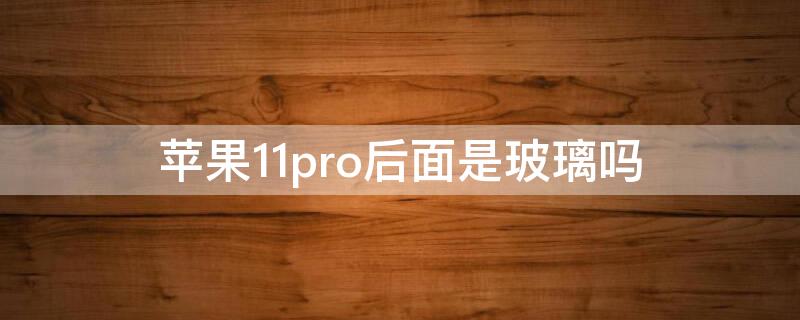 iPhone11pro后面是玻璃吗（iphone 11 pro后盖是玻璃吗）