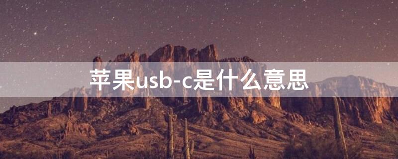 iPhoneusb-c是什么意思 苹果usb是什么