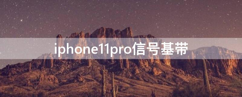 iPhone11pro信号基带 iphone12pro信号基带