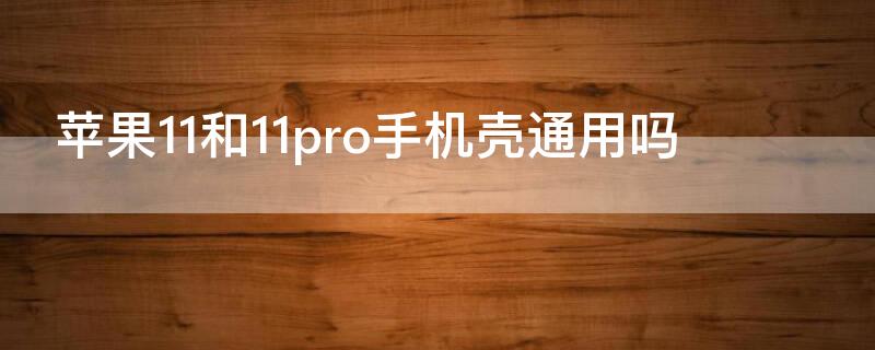 iPhone11和11pro手机壳通用吗 iphone12和11pro手机壳通用吗