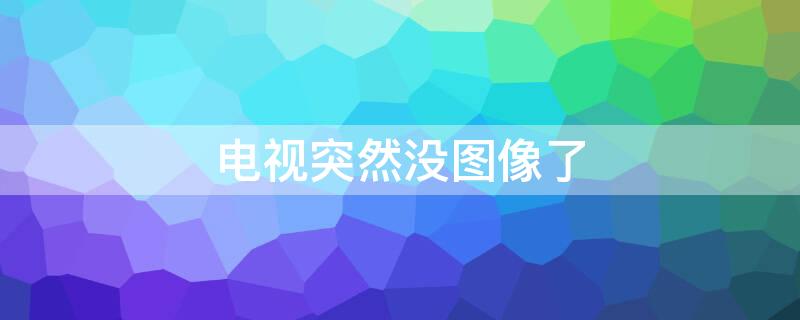 电视突然没图像了（电视突然没图像了只显示无信号）