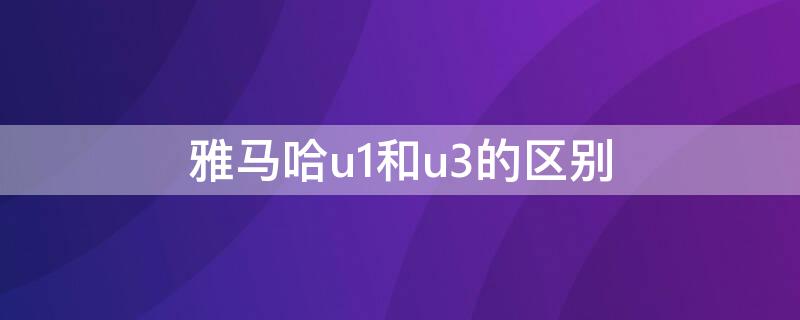 雅马哈u1和u3的区别 雅马哈u1m和u3h对比