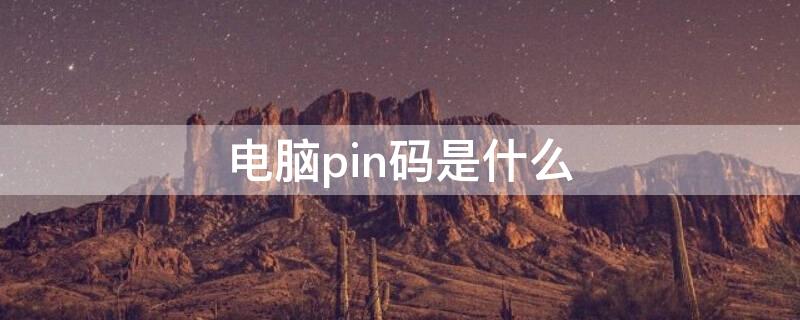 电脑pin码是什么 电脑pin码是什么,和密码啥区别