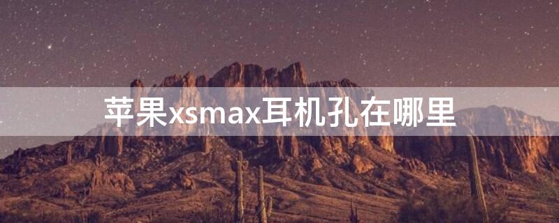 iPhonexsmax耳机孔在哪里（苹果xsmax耳机插口在哪）